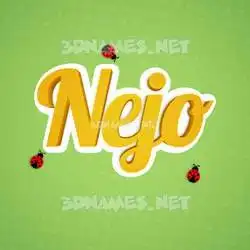 nejo in Ladybugs style - 3D name wallpaper