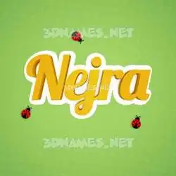 nejra in Ladybugs style - 3D name wallpaper
