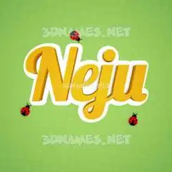 neju in Ladybugs style - 3D name wallpaper