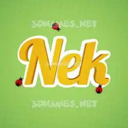 nek in Ladybugs style - 3D name wallpaper