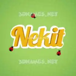 nekit in Ladybugs style - 3D name wallpaper