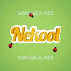 nekool in Ladybugs style - 3D name wallpaper