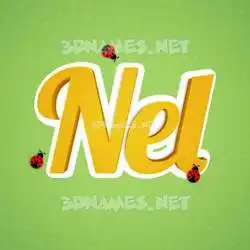 nel in Ladybugs style - 3D name wallpaper