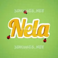 nela in Ladybugs style - 3D name wallpaper