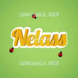 nelass in Ladybugs style - 3D name wallpaper