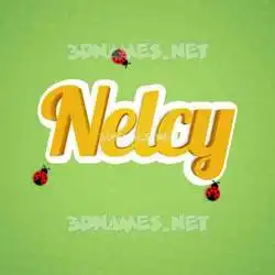 nelcy in Ladybugs style - 3D name wallpaper