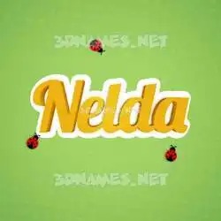 nelda in Ladybugs style - 3D name wallpaper