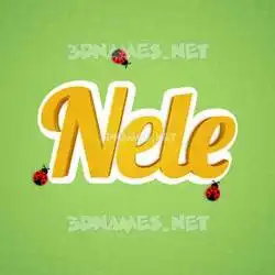 nele in Ladybugs style - 3D name wallpaper