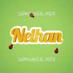 nelhan in Ladybugs style - 3D name wallpaper