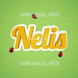 nelis in Ladybugs style - 3D name wallpaper