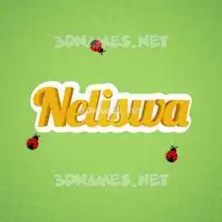 neliswa in Ladybugs style - 3D name wallpaper