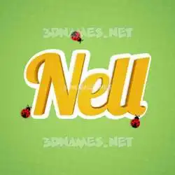 nell in Ladybugs style - 3D name wallpaper
