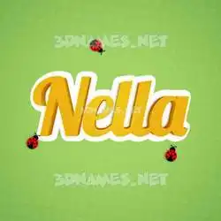 nella in Ladybugs style - 3D name wallpaper