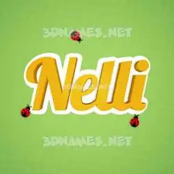 nelli in Ladybugs style - 3D name wallpaper