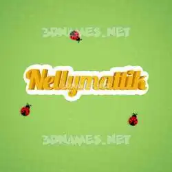 nellymattik in Ladybugs style - 3D name wallpaper