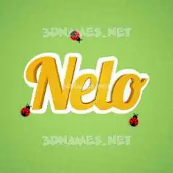 nelo in Ladybugs style - 3D name wallpaper