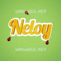 neloy in Ladybugs style - 3D name wallpaper