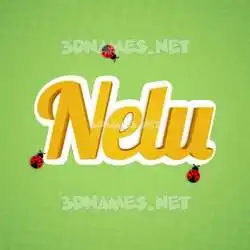 nelu in Ladybugs style - 3D name wallpaper