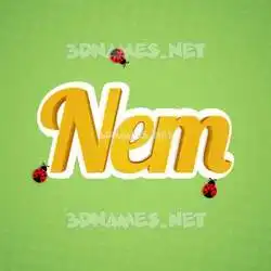 nem in Ladybugs style - 3D name wallpaper