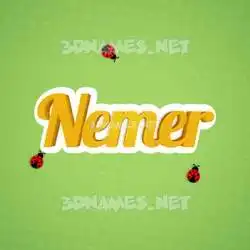 nemer in Ladybugs style - 3D name wallpaper