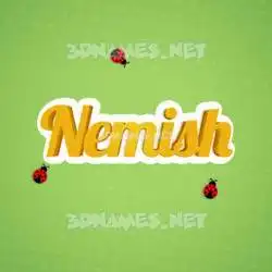 nemish in Ladybugs style - 3D name wallpaper