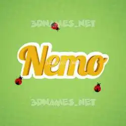 nemo in Ladybugs style - 3D name wallpaper