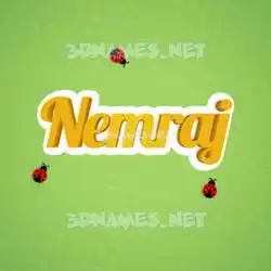 nemraj in Ladybugs style - 3D name wallpaper