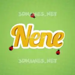nene in Ladybugs style - 3D name wallpaper