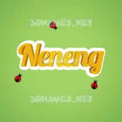 neneng in Ladybugs style - 3D name wallpaper