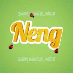 neng in Ladybugs style - 3D name wallpaper