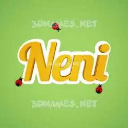 neni in Ladybugs style - 3D name wallpaper