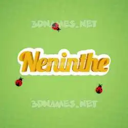 neninthe in Ladybugs style - 3D name wallpaper