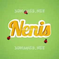 nenis in Ladybugs style - 3D name wallpaper