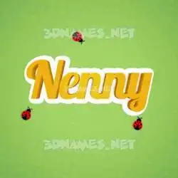 nenny in Ladybugs style - 3D name wallpaper