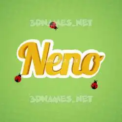 neno in Ladybugs style - 3D name wallpaper