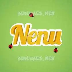 nenu in Ladybugs style - 3D name wallpaper