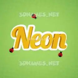 neon in Ladybugs style - 3D name wallpaper
