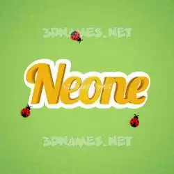 neone in Ladybugs style - 3D name wallpaper