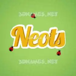 neots in Ladybugs style - 3D name wallpaper