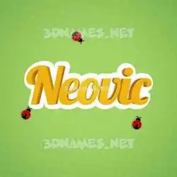 neovic in Ladybugs style - 3D name wallpaper