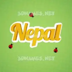 nepal in Ladybugs style - 3D name wallpaper