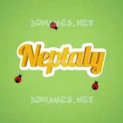 neptaly in Ladybugs style - 3D name wallpaper