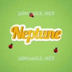 neptune in Ladybugs style - 3D name wallpaper