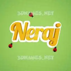 neraj in Ladybugs style - 3D name wallpaper