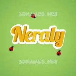neraly in Ladybugs style - 3D name wallpaper
