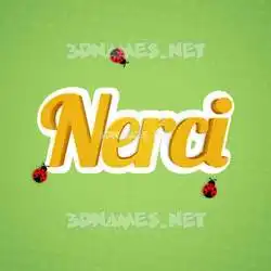 nerci in Ladybugs style - 3D name wallpaper