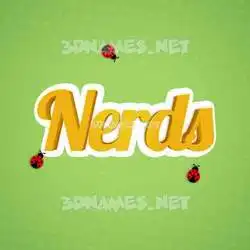 nerds in Ladybugs style - 3D name wallpaper