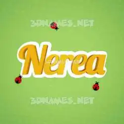 nerea in Ladybugs style - 3D name wallpaper