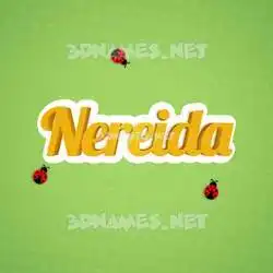 nereida in Ladybugs style - 3D name wallpaper