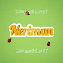 neriman in Ladybugs style - 3D name wallpaper